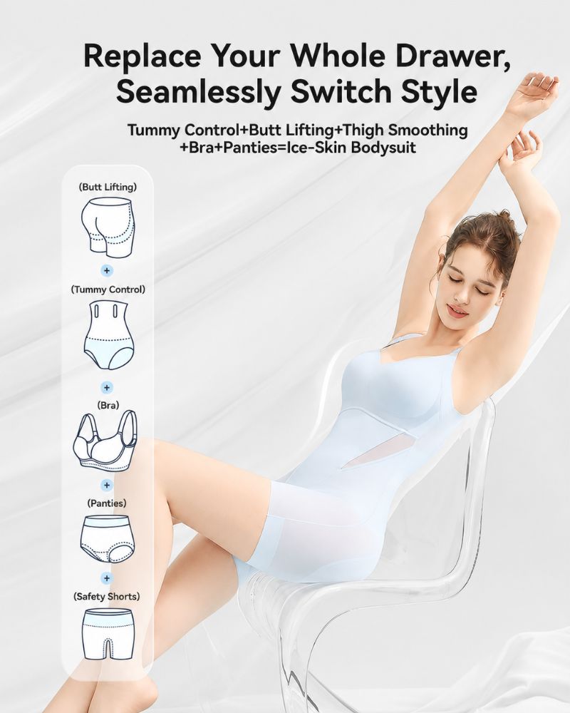 Kühlender Shapewear-Body mit Bauchweg- & Po-Lift-Effekt