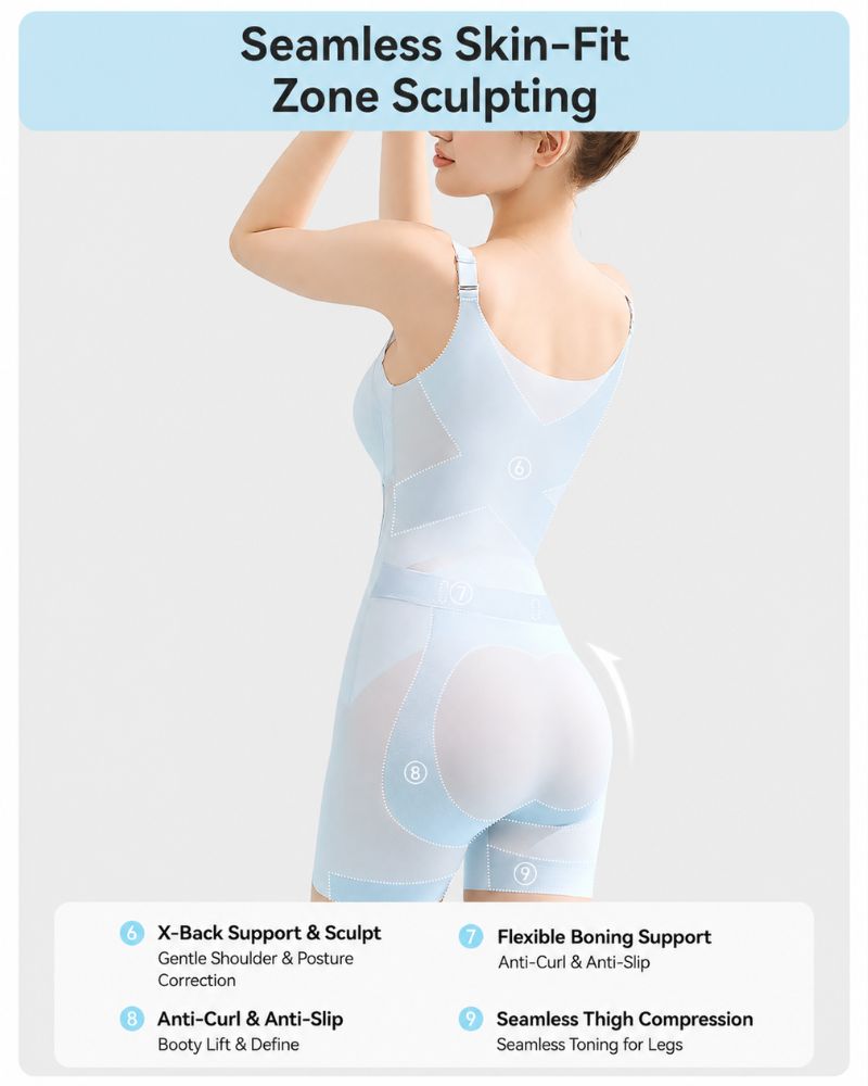 Kühlender Shapewear-Body mit Bauchweg- & Po-Lift-Effekt
