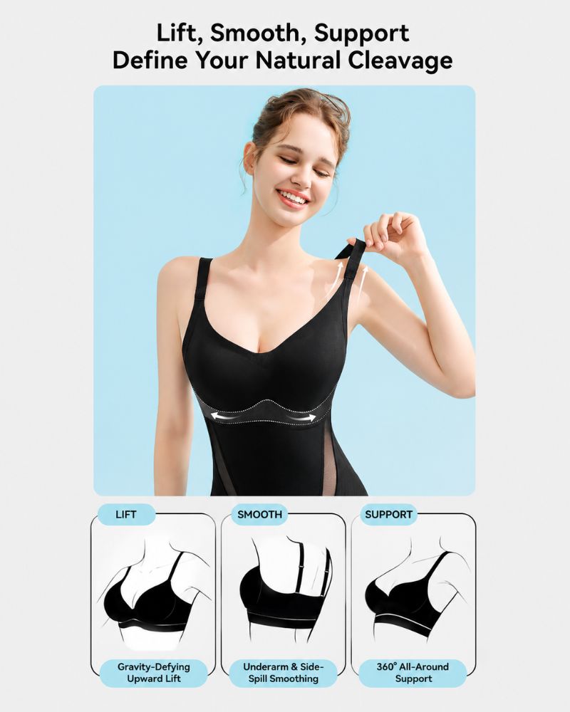 Kühlender Shapewear-Body mit Bauchweg- & Po-Lift-Effekt