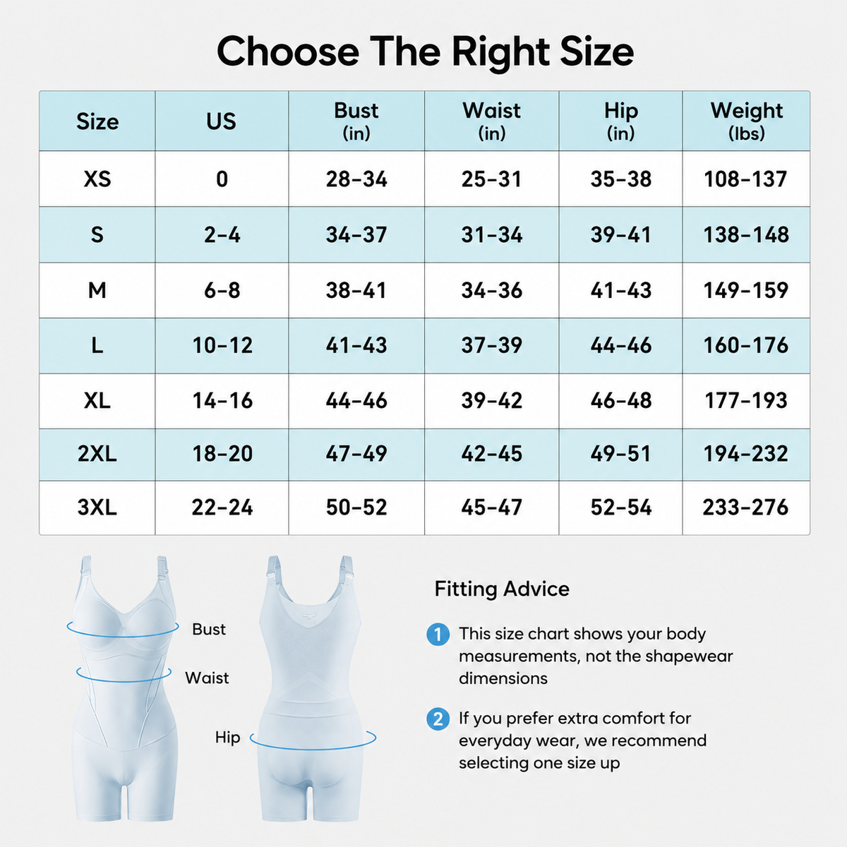 Kühlender Shapewear-Body mit Bauchweg- & Po-Lift-Effekt