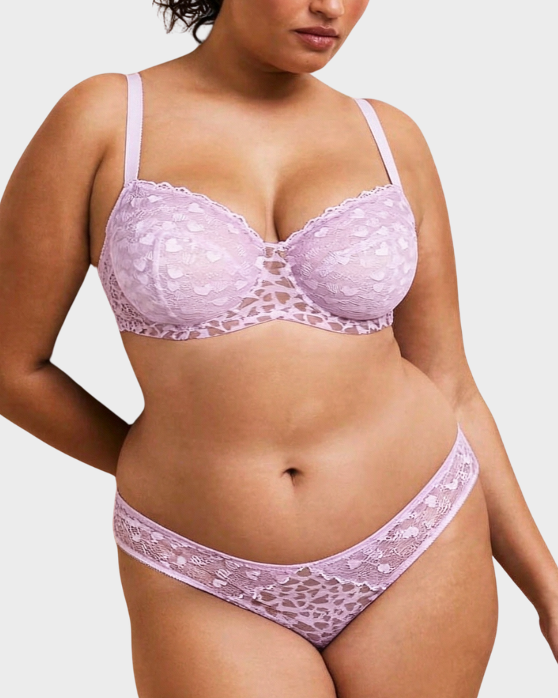 Mesh-Slip mit Herz-Leopardenspitze