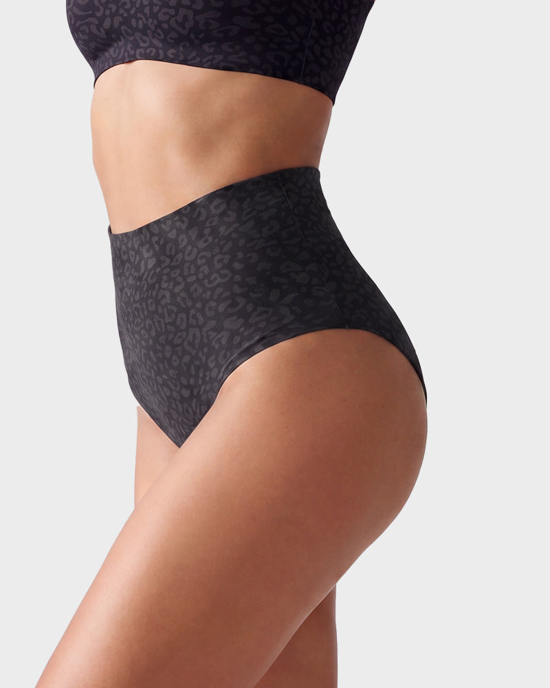 High-Waist Shaping-Slip im Leopardenmuster – 6er-Pack