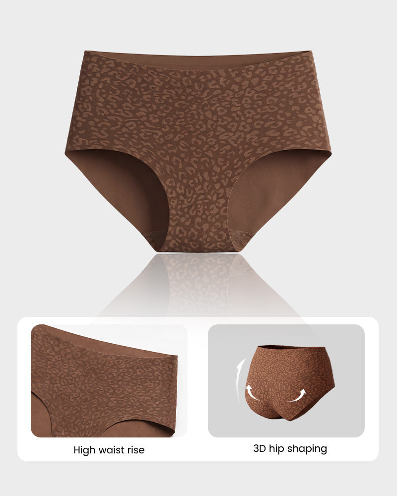 High-Waist Shaping-Slip im Leopardenmuster – 6er-Pack