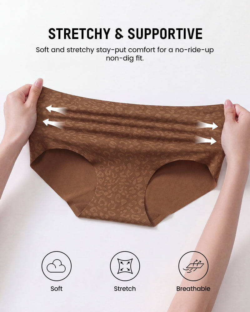 High-Waist Shaping-Slip im Leopardenmuster – 6er-Pack